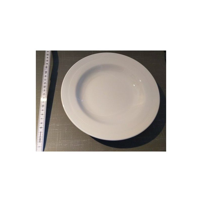 LO26 assiette plate ø 26 cm blanche retour sale Porcelaine caisse 25 pièces minimum 25 / maximum 80 