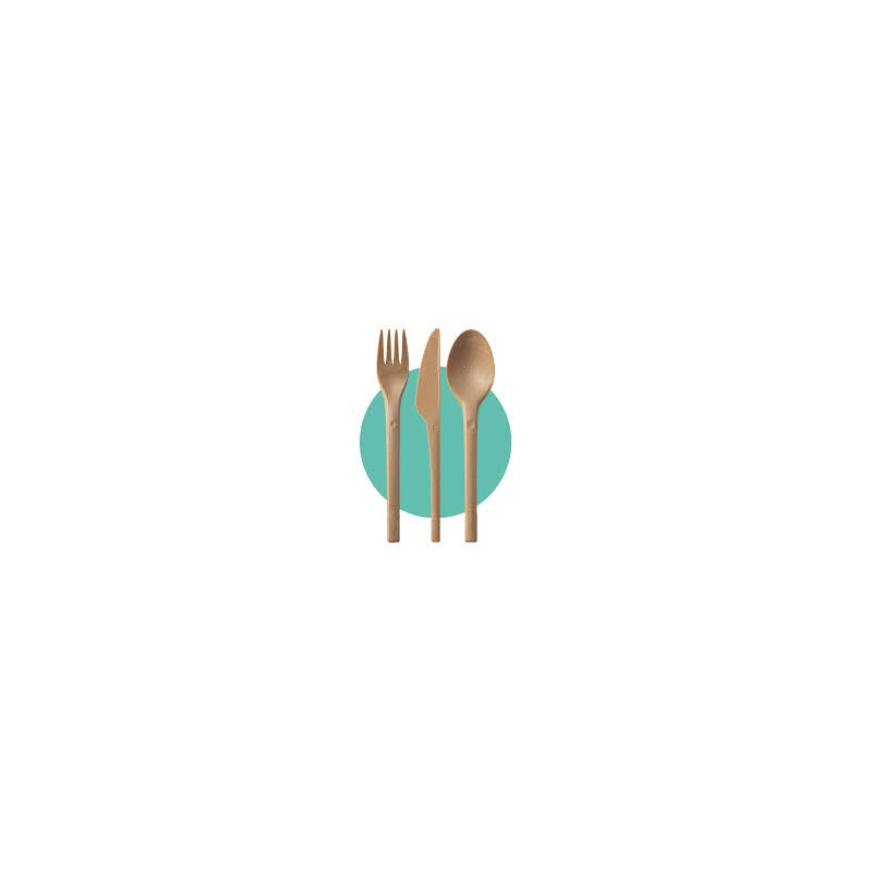 REFORK cuillère 17 cm bois brun bois compressé certifié FSC® paquet 25 pièces 