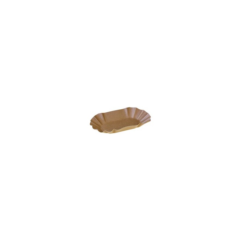 KRAFT Barquette frites 14 x 22 cm KRA1422 /ttc/ sans laminage plastique paquet 250 pièces VE 4