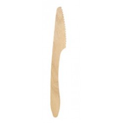 3/ bois avec cire biosourcée = SANS ODEUR BOULEAU Couteau 19 cm bois paquet 100 pièces VE 10 
